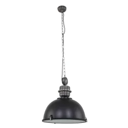 Pendel BIKKEL - Ø 52CM 1-flamme, stor E27 IP20, sort mat dæmpbar