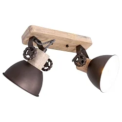 Mexlite Spot GEARWOOD, 2-flammer, antracit