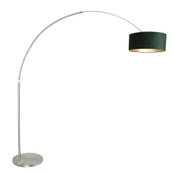 Standerlampe SPARKLED LIGHT cylindrisk, med afbryder, med skærm, med stik, justerbar E27 IP20, stål børstet 