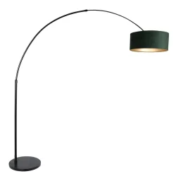 Standerlampe SPARKLED LIGHT cylindrisk, med afbryder, med skærm, med stik, justerbar E27 IP20, sort mat 