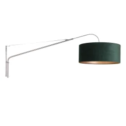 Væglampe ELEGANT CLASSY med afbryder, med skærm, med aflastning, med stik, justerbar E27 IP20, stål børstet 