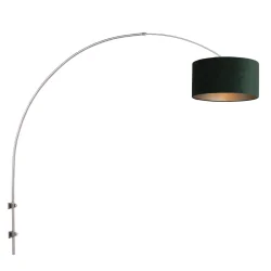wall luminaire SPARKLED LIGHT cylindrical, with shade, adjustable E27 IP20, steel brushed 