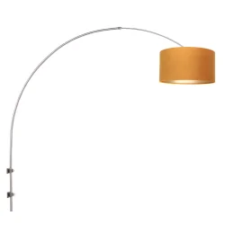 wall luminaire SPARKLED LIGHT cylindrical, with shade, adjustable E27 IP20, steel brushed 