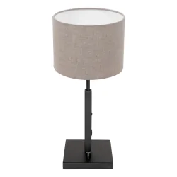 Bordlampe STANG up, kort, med afbryder, med skærm, med stik E27 IP20, sort mat dæmpbar