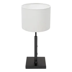 Bordlampe STANG up, kort, med afbryder, med skærm, med stik E27 IP20, sort mat dæmpbar