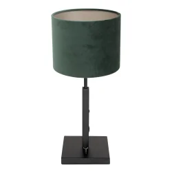 Bordlampe STANG up, kort, med afbryder, med skærm, med stik E27 IP20, sort mat dæmpbar