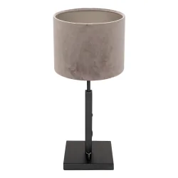 Bordlampe STANG up, kort, med afbryder, med skærm, med stik E27 IP20, sort mat dæmpbar