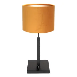 Bordlampe STANG up, kort, med afbryder, med skærm, med stik E27 IP20, sort mat dæmpbar