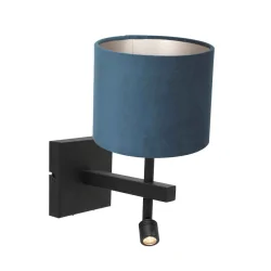 wall luminaire STANG with shade, with LED spot E27 IP20, black matt 