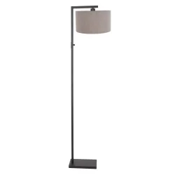 Standerlampe STANG down, med afbryder, med skærm, med stik E27 IP20, sort mat dæmpbar