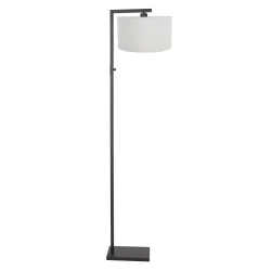 Standerlampe STANG down, med afbryder, med skærm, med stik E27 IP20, sort mat dæmpbar