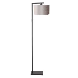 Standerlampe STANG down, med afbryder, med skærm, med stik E27 IP20, sort mat dæmpbar