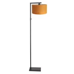 Standerlampe STANG down, med afbryder, med skærm, med stik E27 IP20, sort mat dæmpbar