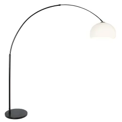 Standerlampe SPARKLED LIGHT halvrund, med afbryder, med skærm, med stik, justerbar E27 IP20, sort mat 