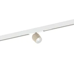 Skinne spot DOMY ON STREX 1.0 med adapter IP20, hvid mat, silkegrå 