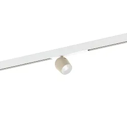 Skinne spot DOMY ON STREX 1.0 med adapter IP20, hvid mat, silkegrå dæmpbar