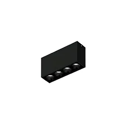 Loftlampe LINOO SURFACE 4.0 4-flammer, firkantet IP20, sort blank, sort mat dæmpbar