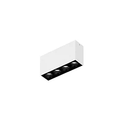 Loftlampe LINOO SURFACE 4.0 4-flammer, firkantet IP20, hvid mat, hvid blank dæmpbar