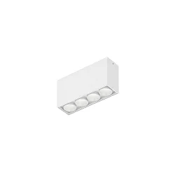 Loftlampe LINOO SURFACE 4.0 4-flammer, firkantet IP20, hvid mat, hvid blank dæmpbar