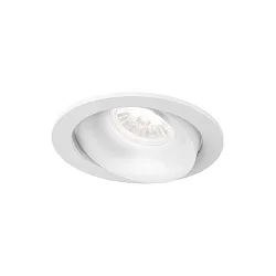 Indbygget spotlys RONY 1.0 - LED rund, multipower, kardanisk drejning, med klemfjedre IP20, mat, trafik hvid dæmpbar