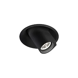 LED Recessed spot BLIEK ROUND 1.0, 350/500mA, 7/10W, 2700K, CRi >90, rotatable, swivelling, black