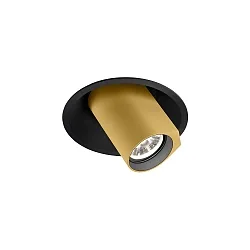 LED Recessed spot BLIEK ROUND 1.0, 350/500mA, 7/10W, 3000K, CRi >90, rotatable, swivelling, black gold