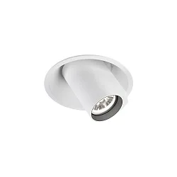 LED Recessed spot BLIEK ROUND 1.0, 350/500mA, 7/10W, 2700K, CRi >90, rotatable, swivelling, white