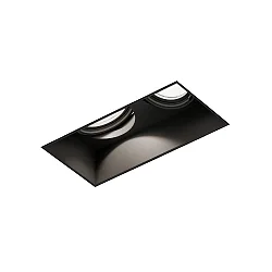 Indbygget spotlys STRANGE TRIMLESS 2.0 - LED 2-flammer, firkantet, skylle, kardanisk drejning IP20, mat, kulsort dæmpbar