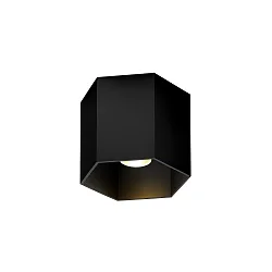 Downlight HEXO 1.0 - PAR16 1-flamme, firkantet, uden reflektor GU10 IP20, mat, kulsort dæmpbar