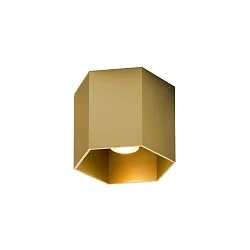 Downlight HEXO 1.0 - PAR16 1-flamme, firkantet, uden reflektor GU10 IP20, guld dæmpbar