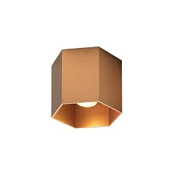 Downlight HEXO 1.0 - PAR16 1-flamme, firkantet, uden reflektor GU10 IP20, kobber dæmpbar