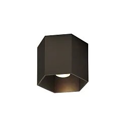 Downlight HEXO 1.0 - PAR16 1-flamme, firkantet, uden reflektor GU10 IP20, bronze dæmpbar