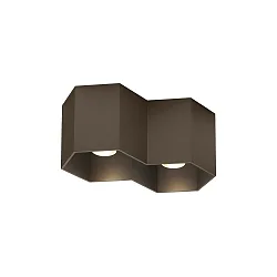 Downlight HEXO 2.0 - PAR16 2-flammer, firkantet, uden reflektor GU10 IP20, bronze dæmpbar