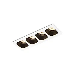 Downlight PIRRO 4.0 4-flammer IP20, sort, hvid dæmpbar