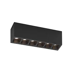 Loftlampe PIRRO 6.0 6-flammer IP20, sort dæmpbar