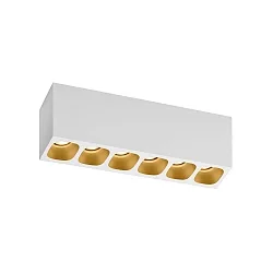 Loftlampe PIRRO 6.0 6-flammer IP20, guld, hvid dæmpbar