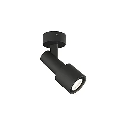 Wall /Ceiling luminaire SARA 1.0 PAR16, GU10 max. 12W, swivelling 90°, black