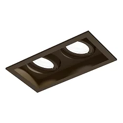 Indbygget spotlys PLANO PETIT 2.0 2-flammer, kardanisk drejning, med klemfjedre IP20, bronze dæmpbar
