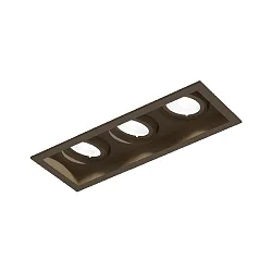 recessed spotlight PLANO PETIT 3.0 3 flames, cardanic swivelling, with wire springs IP20, bronze dimmable