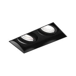 Indbygnings loftlampe STRANGE PETIT TRIMLESS 2.0 firkantet, skylle, kardanisk drejning IP20, mat, kulsort dæmpbar