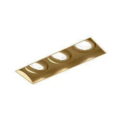 Indbygningslampe STRANGE PETIT TRIMLESS 3.0 3-flammer IP20, champagne 22,4W 1610lm 3000K 31° CRI 90