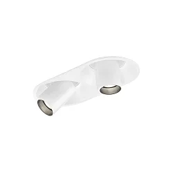 LED Recessed spot BLIEK ROUND PETIT 2.0, 2 flames, 700mA, 2700K, CRi >90, rotatable, swivelling, white