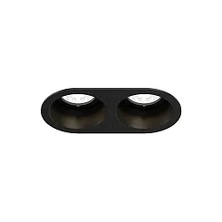 Indbygget spotlys DEEP BIJOU 2.0 - LED 2-flammer, stiv, med klemfjedre IP20, mat, kulsort dæmpbar