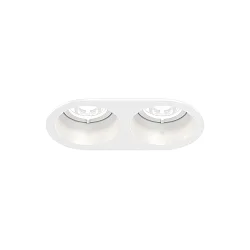 Indbygget spotlys DEEP BIJOU 2.0 - LED 2-flammer, stiv, med klemfjedre IP20, mat, trafik hvid dæmpbar