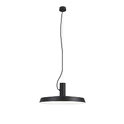 pendant luminaire ROOMOR OFFICE CABLE SUSP 1.0 OPAL IP20, black matt dimmable