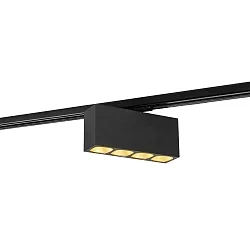 1-phase spot PIRRO SPOT ON TRACK 4.0 4 flames, incl. 1-phase adapter IP20, gold, black matt dimmable