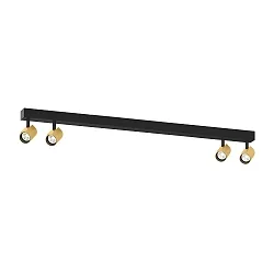 overflade lampe CENO 4.0 4-flammer, svingbar, drejelig IP20, guld, sort dæmpbar