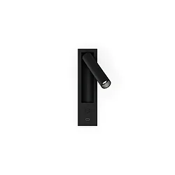 wall recessed luminaire MATCH SEMI RECESSED SNOOZE 1.0 IP20, black matt dimmable