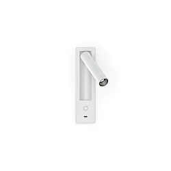 wall recessed luminaire MATCH SEMI RECESSED SNOOZE 1.0 IP20, white matt dimmable