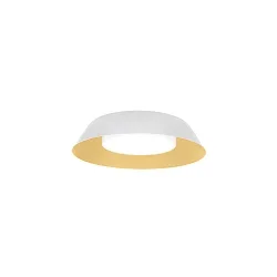 LED Wall /Ceiling luminaire TOWNA 1.0, IP44, Ø 25.4cm, 2700K, dimmable, white gold